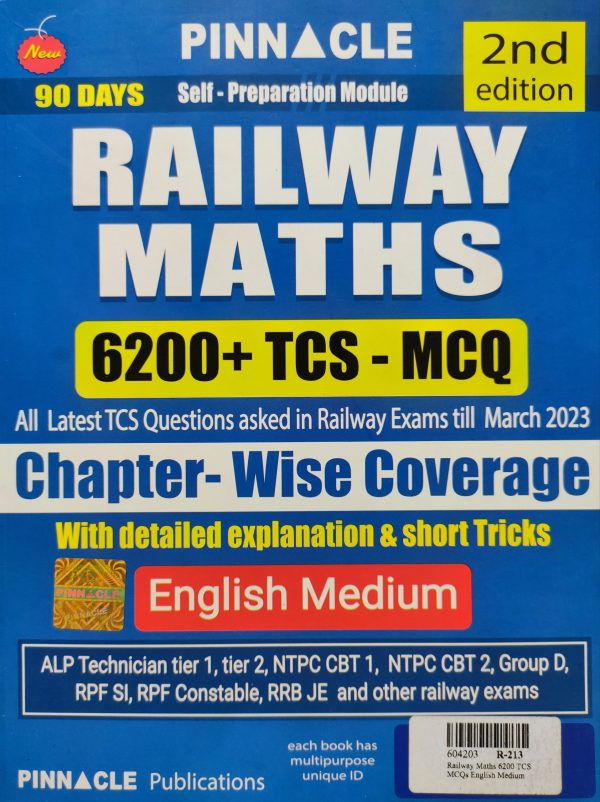 Railway Maths 6200+ TCS MCQ - English Medium | 2nd Edition | Pinnacle Publication