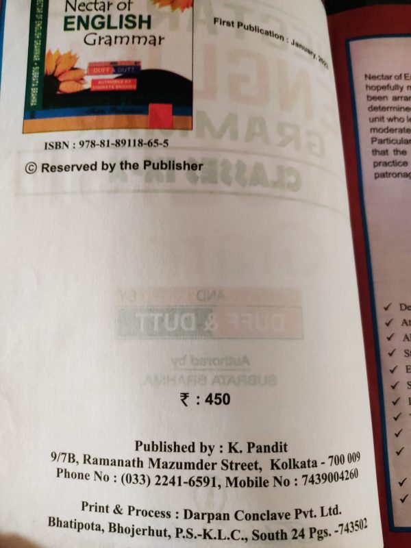 Nectar of English grammar for class 9 to 10 | Duff & Dutt - Tulshi Prakashani - Image 2